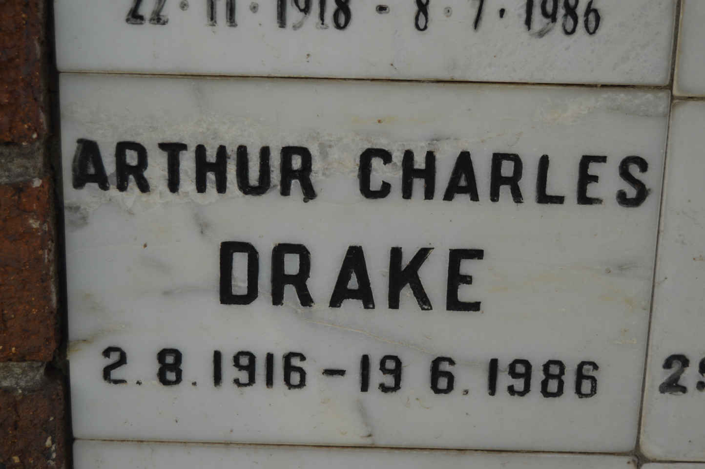 DRAKE Arthur Charles 1916-1986