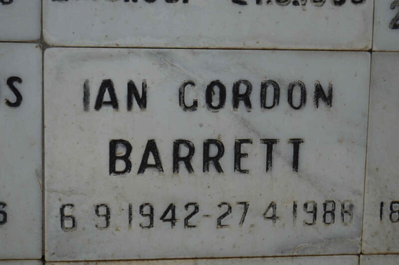 BARRETT Ian Gordon 1942-1988