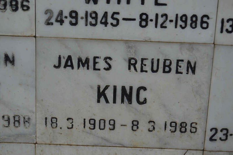 KING James Reuben 1909-1985