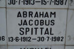 SPITTAL Abraham Jacobus 1912-1982