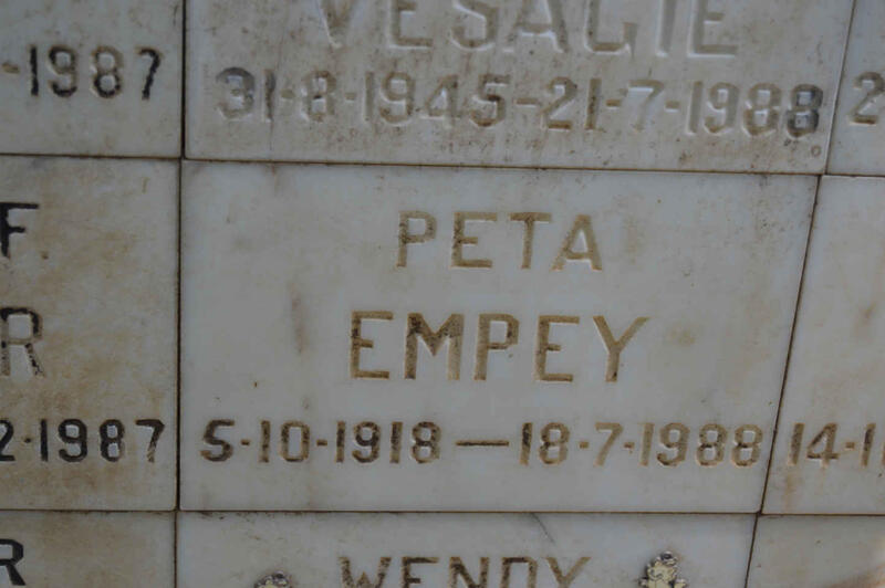 EMPEY Peta 1918-1988