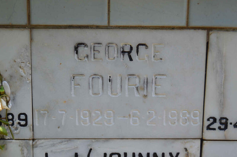 FOURIE George 1929-1989
