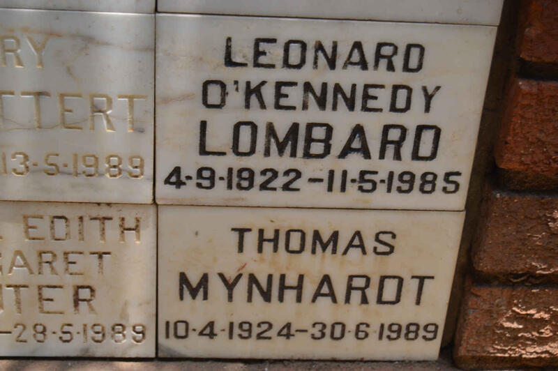 MYNHARDT Thomas 1924-1989