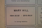 HILL Mary 1934-2013