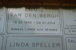 BERGH Emmie, van den 1940-2014