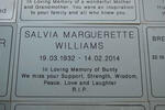 WILLIAMS Salvia Marguerette 1932-2014