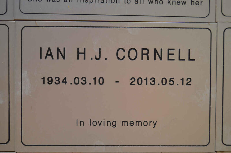 CORNELL Ian H.J. 1934-2013