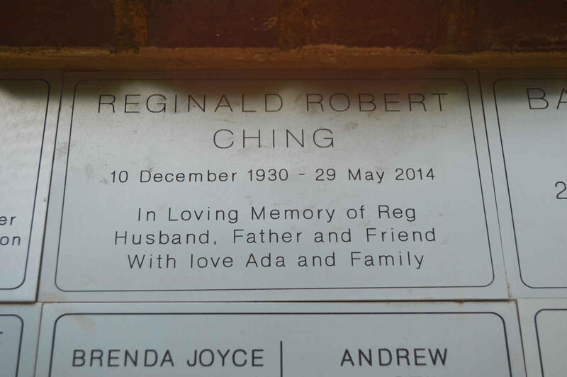 CHING Reginald Robert 1930-2014