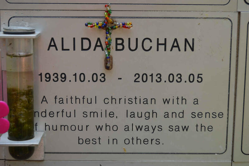BUCHAN Alida 1939-2013