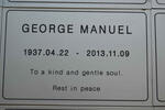 MANUEL George 1937-2013