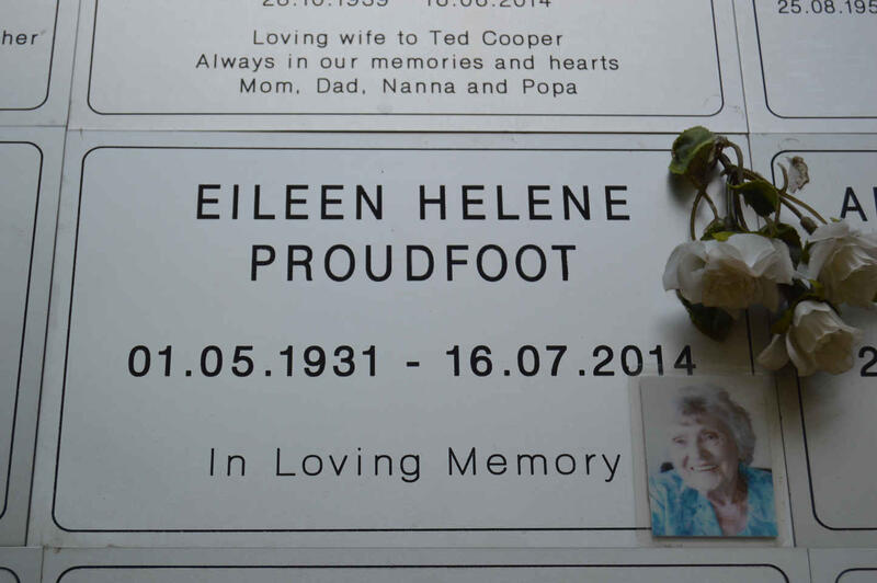 PROUDFOOT Eileen Helene 1931-2014