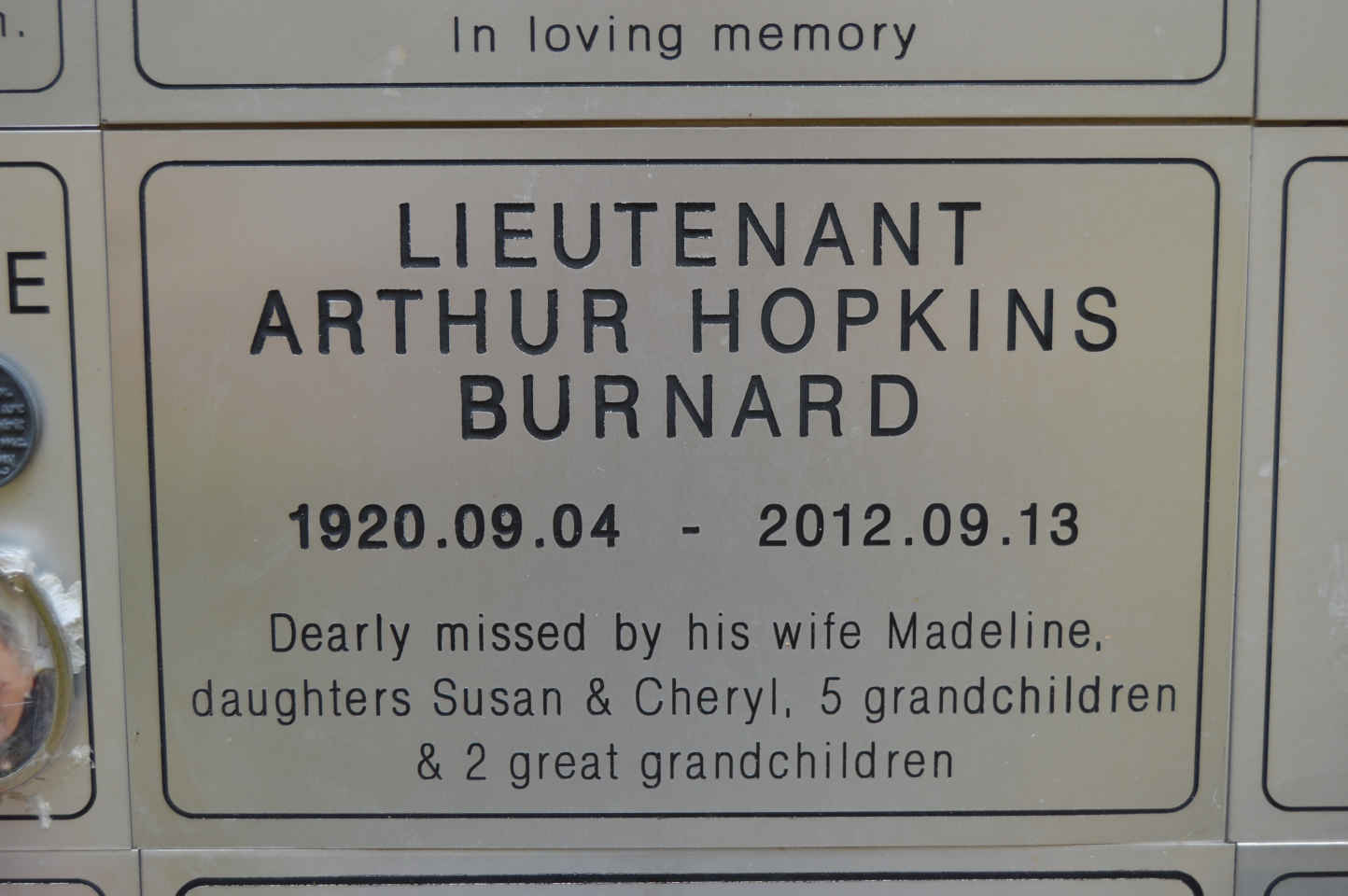 BURNARD Arthur Hopkins 1920-2012