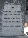 TOIT Susara J., du nee DE BRUYN 1868-1948