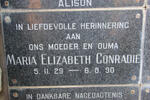 CONRADIE Maria Elizabeth 1929-1990