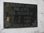 BRAND Susanna nee ROSSOUW 1894-1979