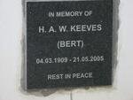 KEEVES H.A.W. 1909-2005