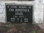 LEWIS Ena Dorothea nee LOTZ 1906-1999