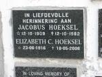 HOEKSEL Jacobus 1909-1982 & Elizabeth C. 1916-2006