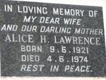 LAWRENCE Alice H. 1921-1974