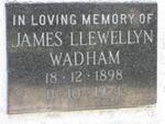 WADHAM James Llewellyn 1898-1974