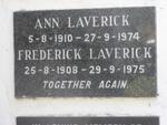 LAVERICK Frederick 1908-1975 & Ann 1910-1974