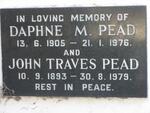 PEAD John Traves 1893-1979 & Daphne M. 1905-1976
