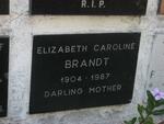 BRANDT Elizabeth Caroline 1904-1987