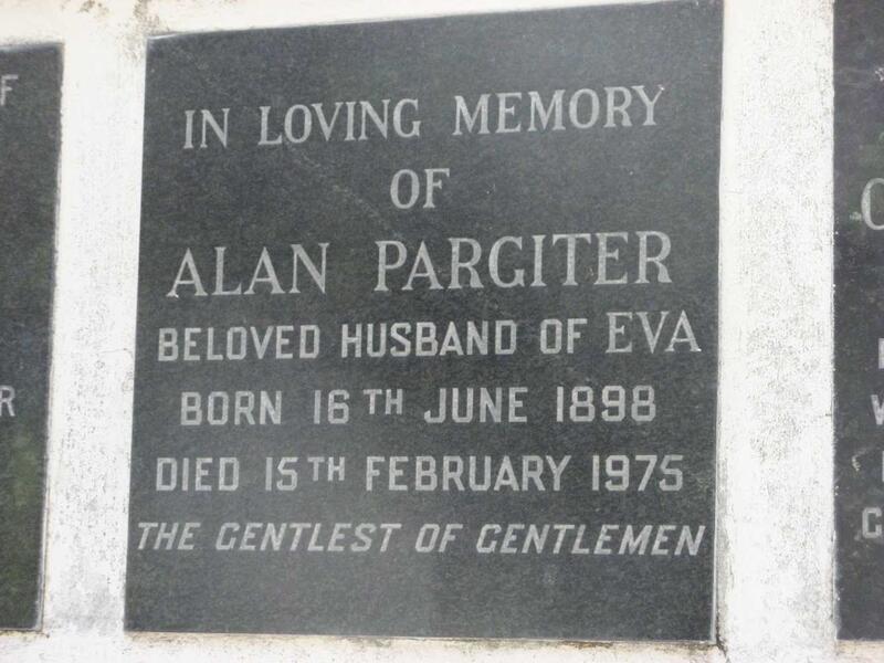 PARGITER Alan 1898-1975