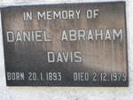 DAVIS Daniel Abraham 1893-1975