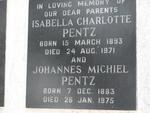 PENTZ Johannes Michiel 1883-1975 & Isabella Charlotte 1893-1971