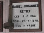 RETIEF Daniel Johannes 1937-1975