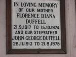 DUFFELL John George 1913-1975 & Florence Diana 1917-1974