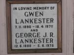 LANKESTER George J.R. 1888-1975 & Gwen 1890-1975