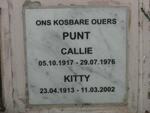 PUNT Callie 1917-1976 & Kitty 1913-2002