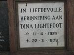 LIGHTFOOT Dina 1922-1979