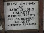 HALKETT Harold John 1914-1979 & Isolina Deborah 1920-1996