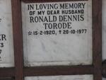 TORODE Ronald Dennis 1920-1977