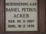 ACKER Daniel Petrus 1907-1976