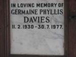 DAVIES Germaine Phyllis 1930-1977