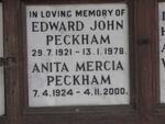 PECKHAM Edward John 1921-1978 & Anita Mercia 1924-2000