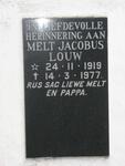 LOUW Melt Jacobus 1919-1977