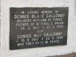 GALLOWAY Dennis Blake 1912-1959 & Eunice May 1915-1986