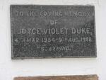 DUKE Joyce Violet 1934-1958