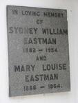 EASTMAN Sydney William 1882-1954 & Mary Louise 1886-1964