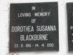 BLACKBURNE Dorothea Susanna 1915-1990