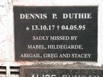 DUTHIE Dennis P. 1917-1995