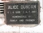 DUNCAN Alice 1898-1997