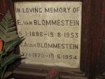 BLOMMESTEIN C.A., van 1870-1954 :: VAN BLOMMESTEIN E. 1886-1953