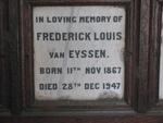 EYSSEN Frederick Louis, van 1867-1947