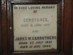 CARRUTHERS James W. 1881-1948 & Constance -1971